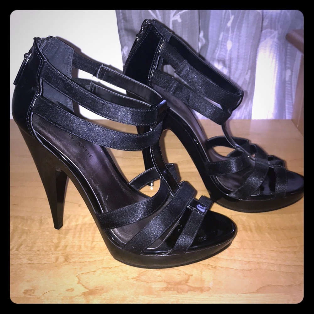Black Strappy Heels